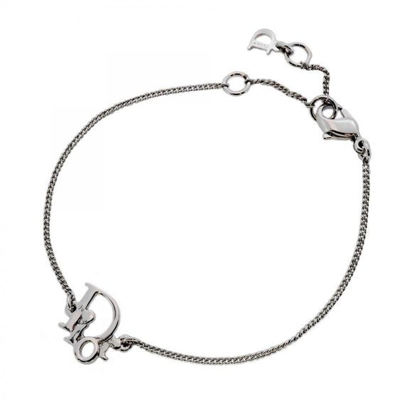 Christian Dior Bracelet with Dior Logo Metal Silver Pre-owned Women's - Picture 1 of 16